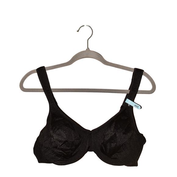 BALI NEW $44 Live‎ It Up Seamless Underwire Bra Black 40C - Picture 1 of 3